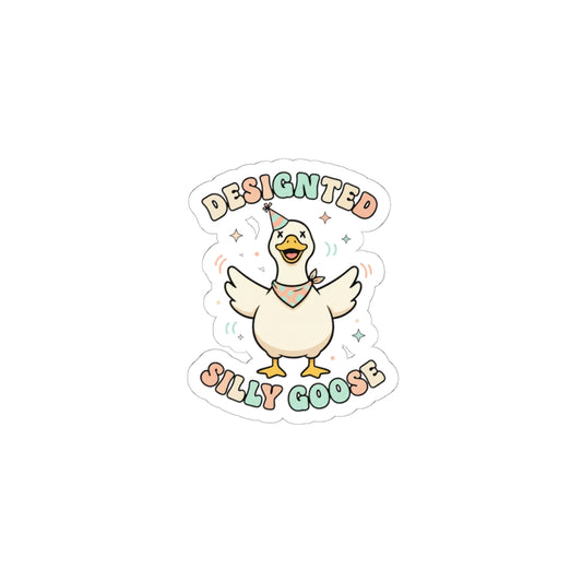 Silly Goose Cute Animal Pun Sticker | wholesome meme, vintage-style