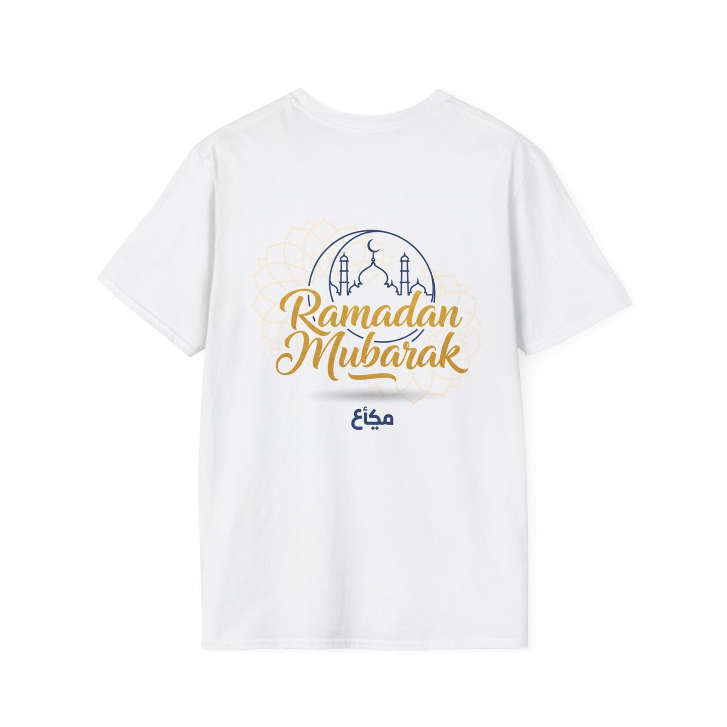 Ramadan Mubarak T‑Shirt — Arabic Calligraphy Eid Prayer Mosque Tee